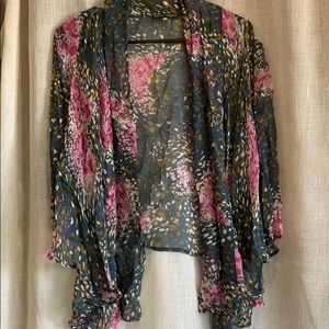 Sheer kimono cover up